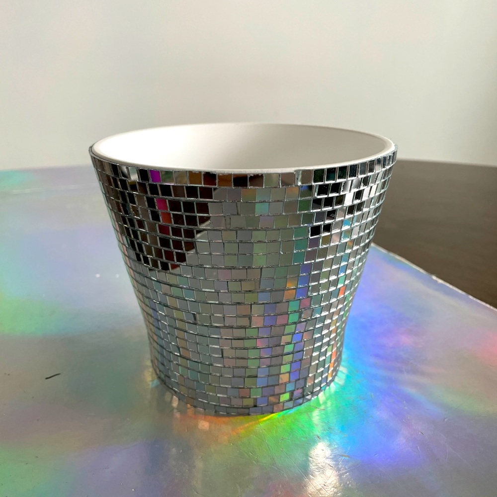🪩 Hand Made Mirror Disco Planter ✨🪩